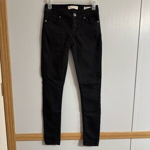 Bullhead Denim Low Rise Skinniest Jeans In Black Size 0